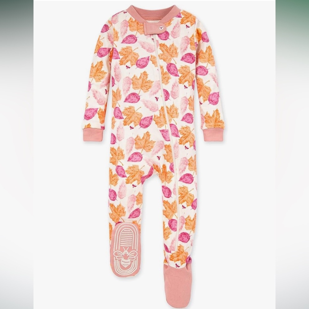 Burt’s Bees Baby organic cotton holiday pajama 24m charcoal frozen fair isle